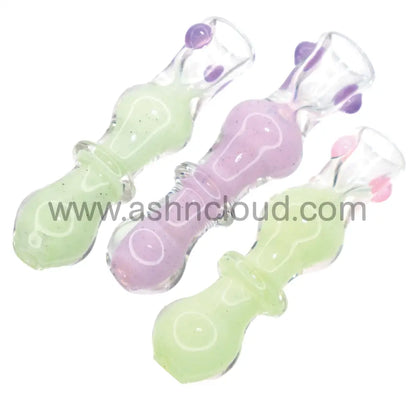 Slime Color Curvy Balls Glass Chillum