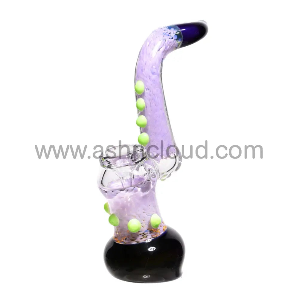 Slime Implosion Colors Black Dots Glass Bubbler