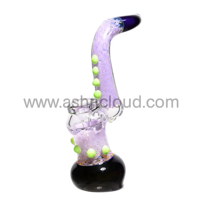 Slime Implosion Colors Black Dots Glass Bubbler