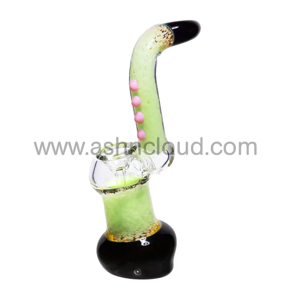 Slime Implosion Colors Black Dots Glass Bubbler
