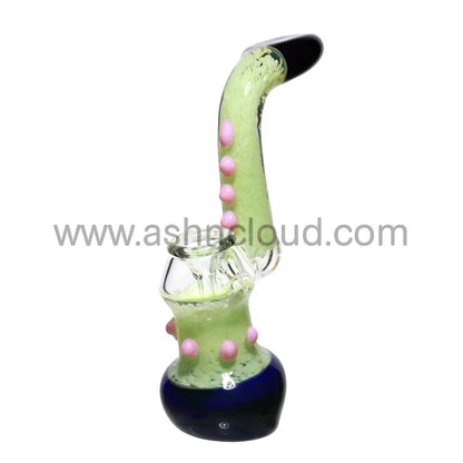 Slime Implosion Colors Black Dots Glass Bubbler