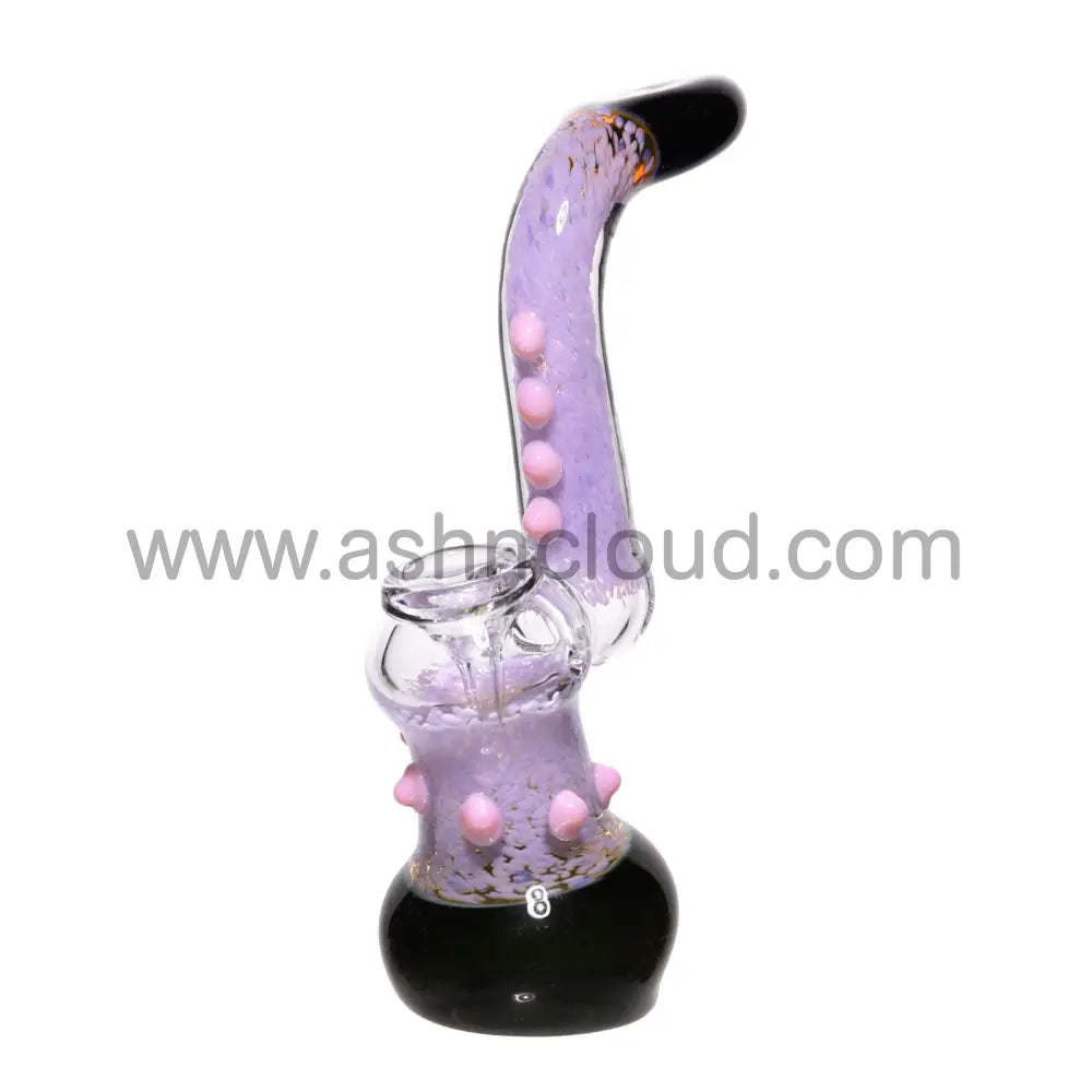 Slime Implosion Colors Black Dots Glass Bubbler