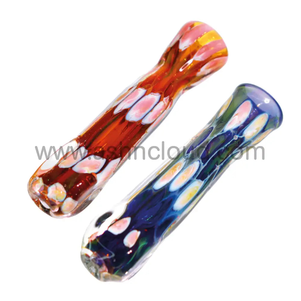 Snake Body Glass Chillum Multicolor