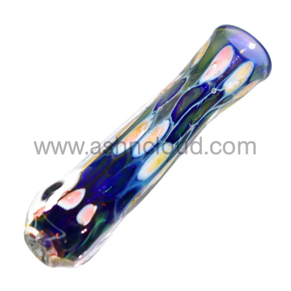 Snake Body Glass Chillum Multicolor