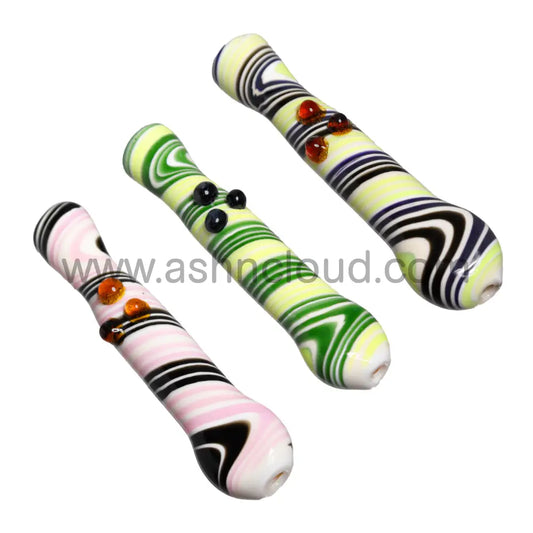 Streaked Twister Glass Chillum