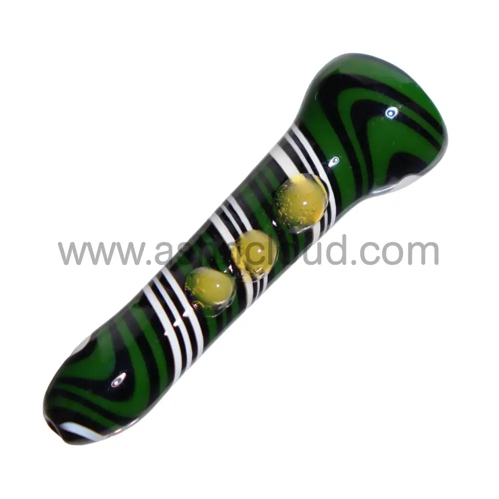 Streaky Glass Polka Dots Multicolor Chillum