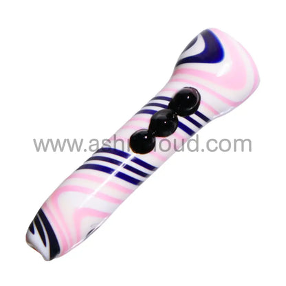 Streaky Glass Polka Dots Multicolor Chillum