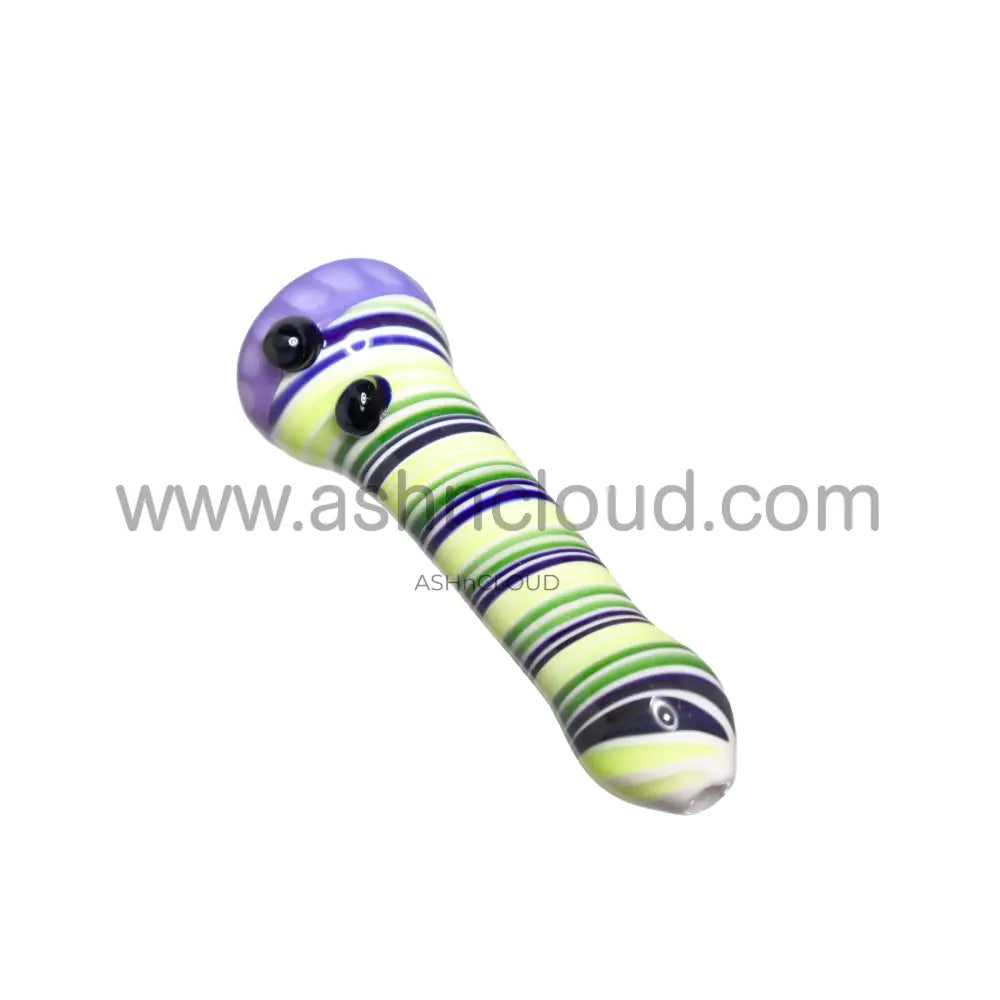 Streaky Multicolor Glass Chillum