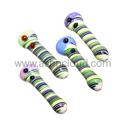 Streaky Multicolor Glass Chillum