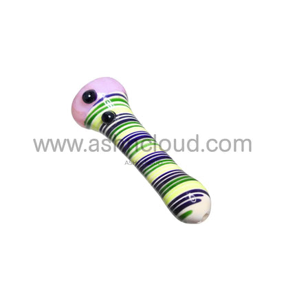 Streaky Multicolor Glass Chillum