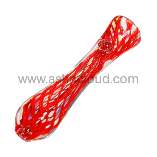 Streaky Multicolor Glass Chillum