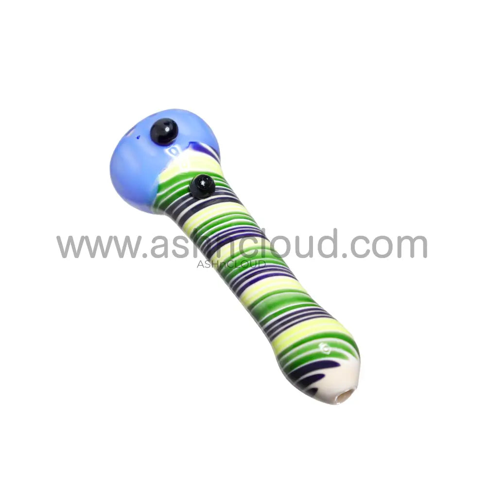 Streaky Multicolor Glass Chillum