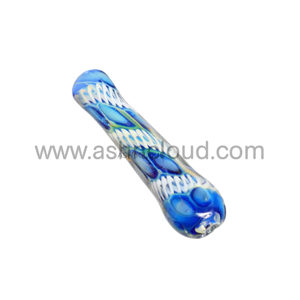 Streaky Plaints Multicolor Glass Chillum
