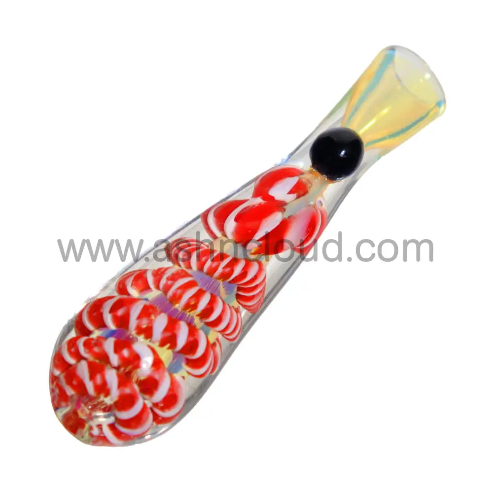 Streaky Tail Implosion Glass Chillum Simple