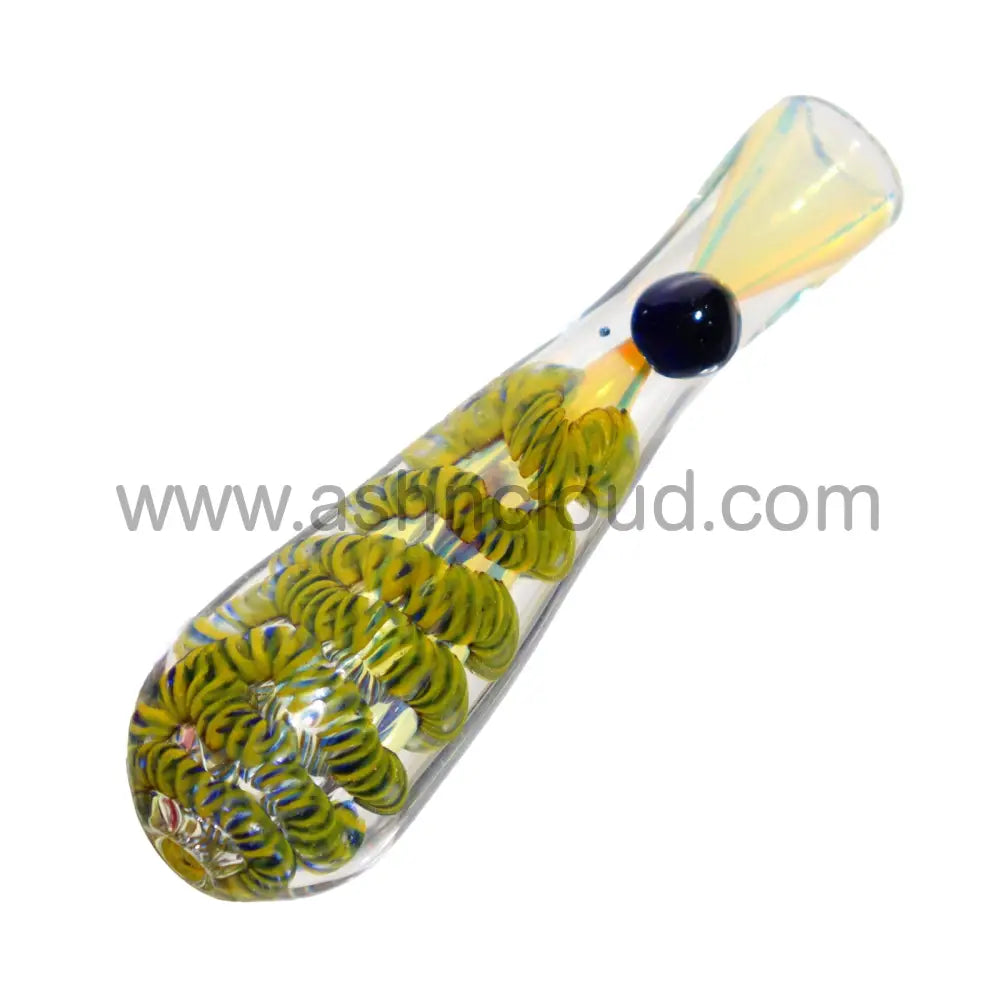 Streaky Tail Implosion Glass Chillum Simple