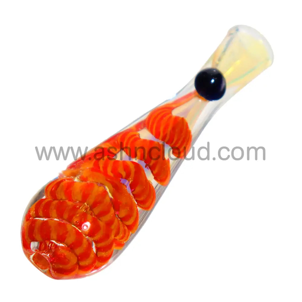 Streaky Tail Implosion Glass Chillum Simple