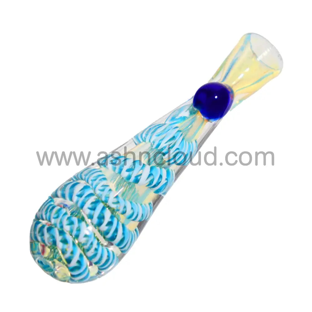 Streaky Tail Implosion Glass Chillum Simple