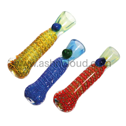 Swirl Colored Glass Implosion Chillum Simple