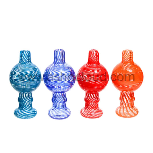 Swirl Multicolor Clear Glass Carb Cap