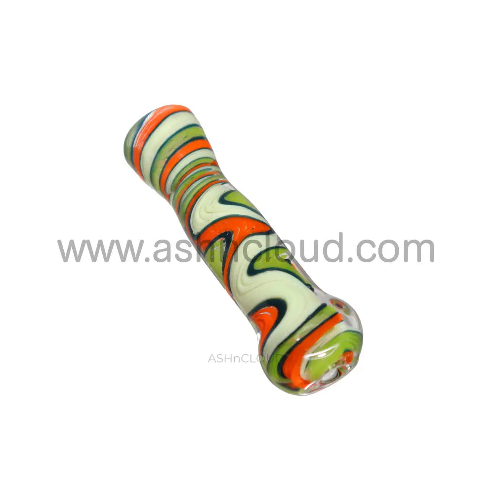 Swirl Multicolor Glass Chillum