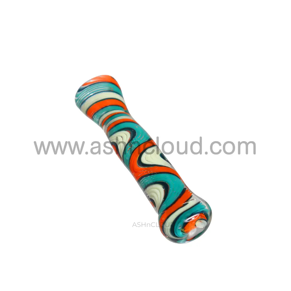 Swirl Multicolor Glass Chillum