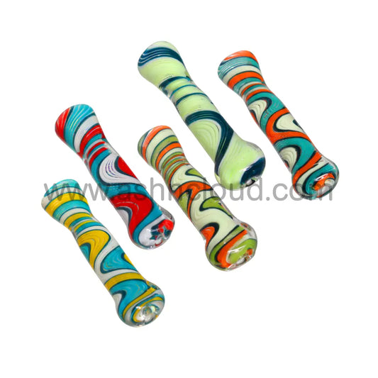 Swirl Multicolor Glass Chillum