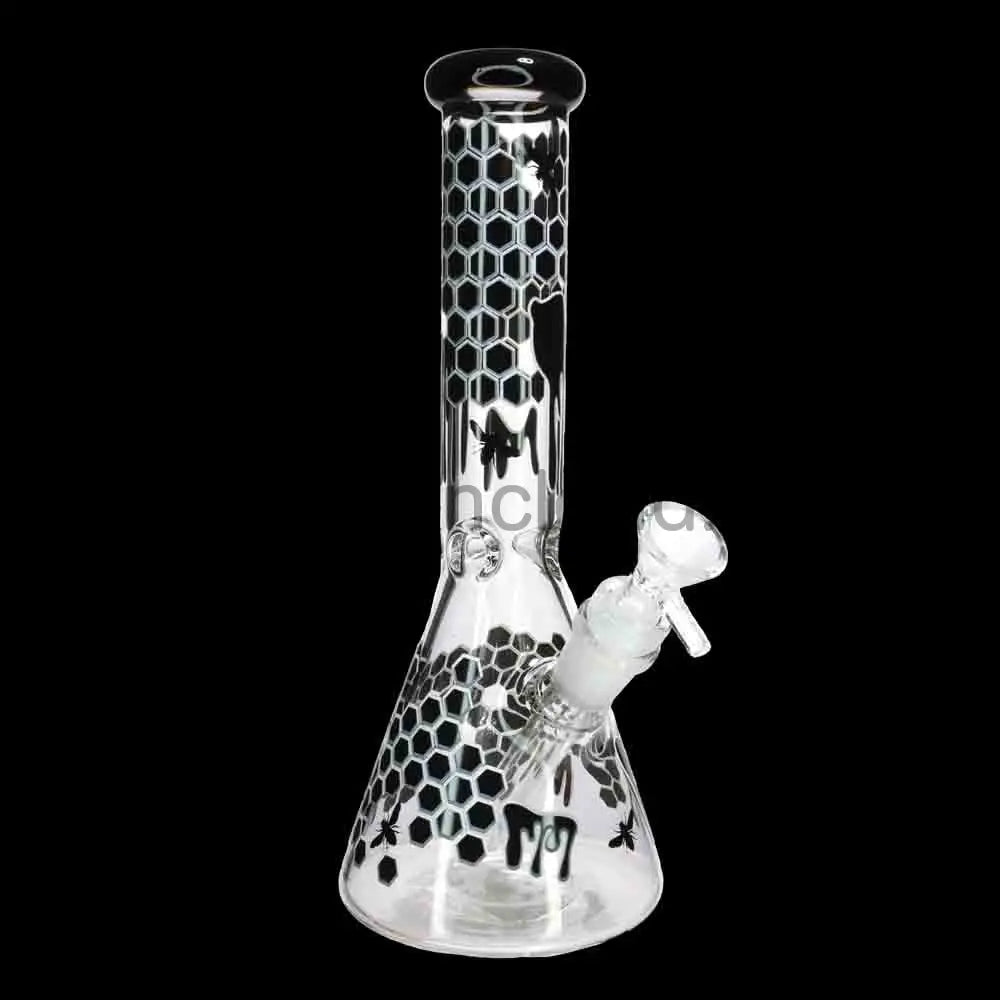 Thick Honeycomb Beaker Bong 10’’ 5 MM – Bee & Honey Drip Design | Best Seller | Wholesale
