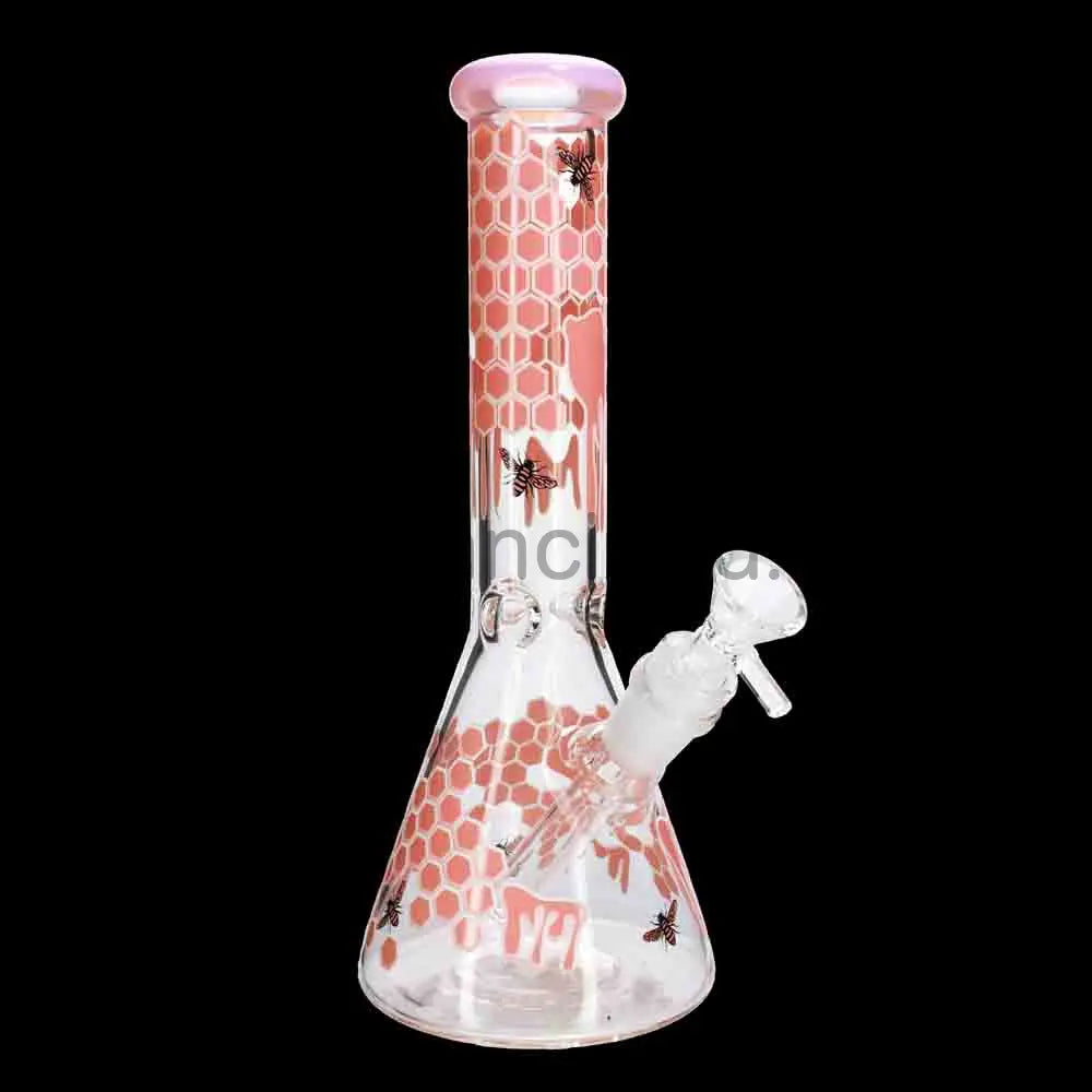 Thick Honeycomb Beaker Bong 10’’ 5 MM – Bee & Honey Drip Design | Best Seller | Wholesale
