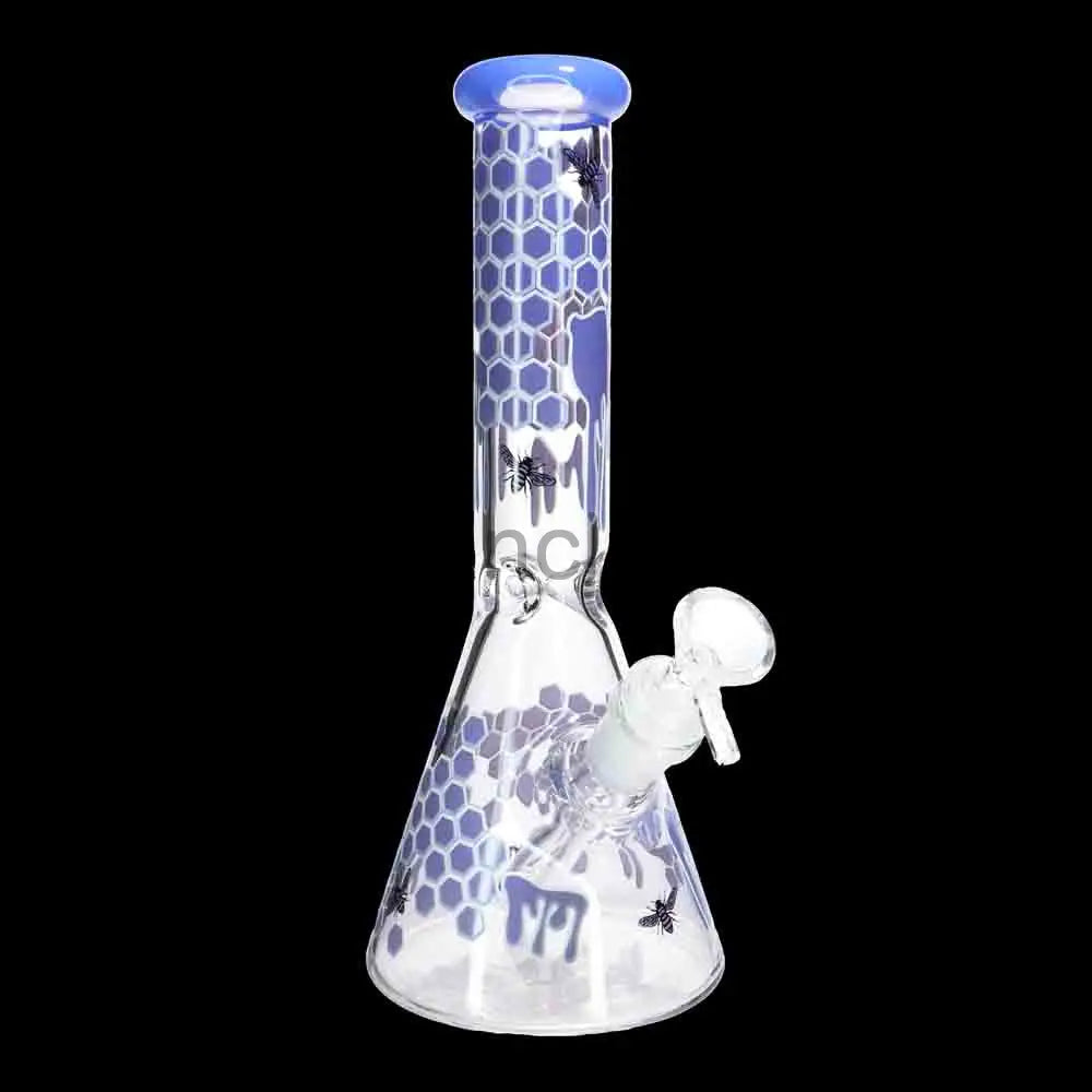 Thick Honeycomb Beaker Bong 10’’ 5 MM – Bee & Honey Drip Design | Best Seller | Wholesale
