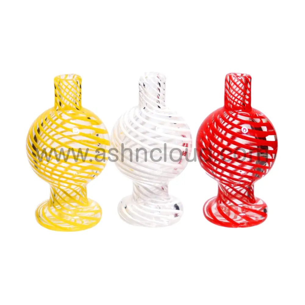 Twisted Multicolor Clear Glass Carb Cap