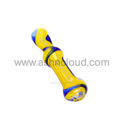 Twisted Multicolor Glass Chillum