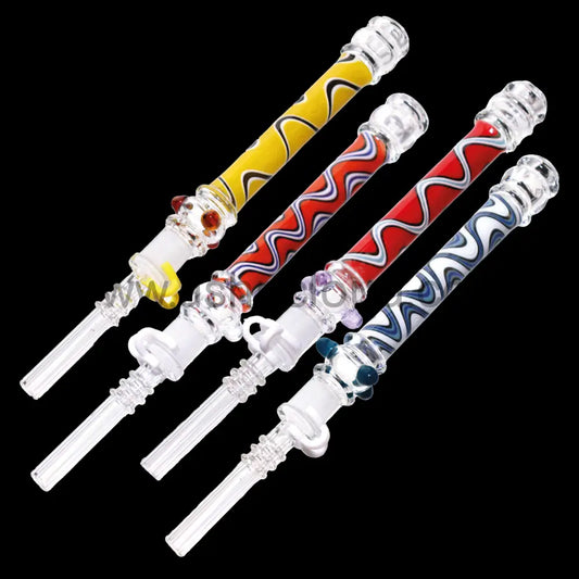 Twisted Multicolor Injection Glass Nectar Collector