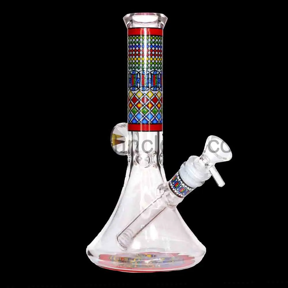Wholesale 10 Inch Beaker Bong with Pattern Tube – Durable Glass Water Pipe