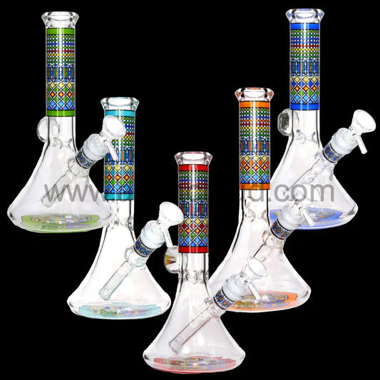 Wholesale 10 Inch Beaker Bong with Pattern Tube – Durable Glass Water Pipe