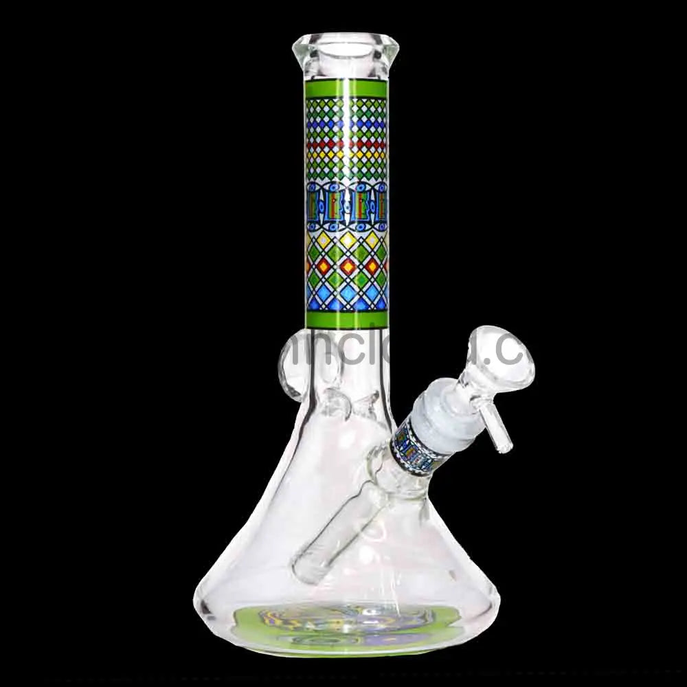 Wholesale 10 Inch Beaker Bong with Pattern Tube – Durable Glass Water Pipe