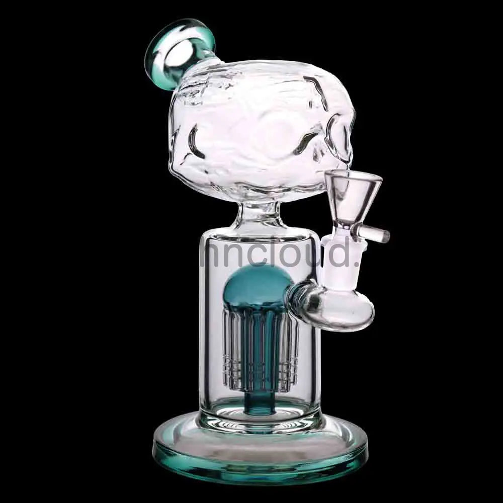 Wholesale 10-Inch Skull Head Water Pipe – Thick Glass Bong with Perc