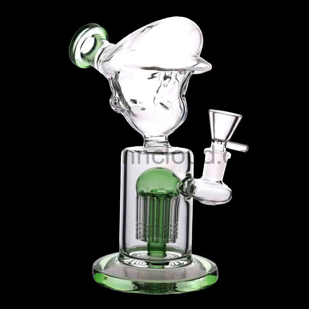 Wholesale 10-Inch Skull Head Water Pipe – Thick Glass Bong with Perc