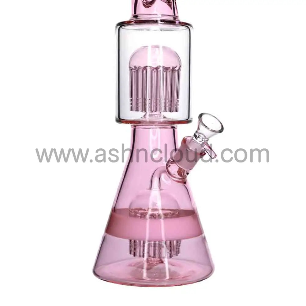 Wholesale 18-Inch Beaker Bong with Double Perc – XL Premium Borosilicate Glass