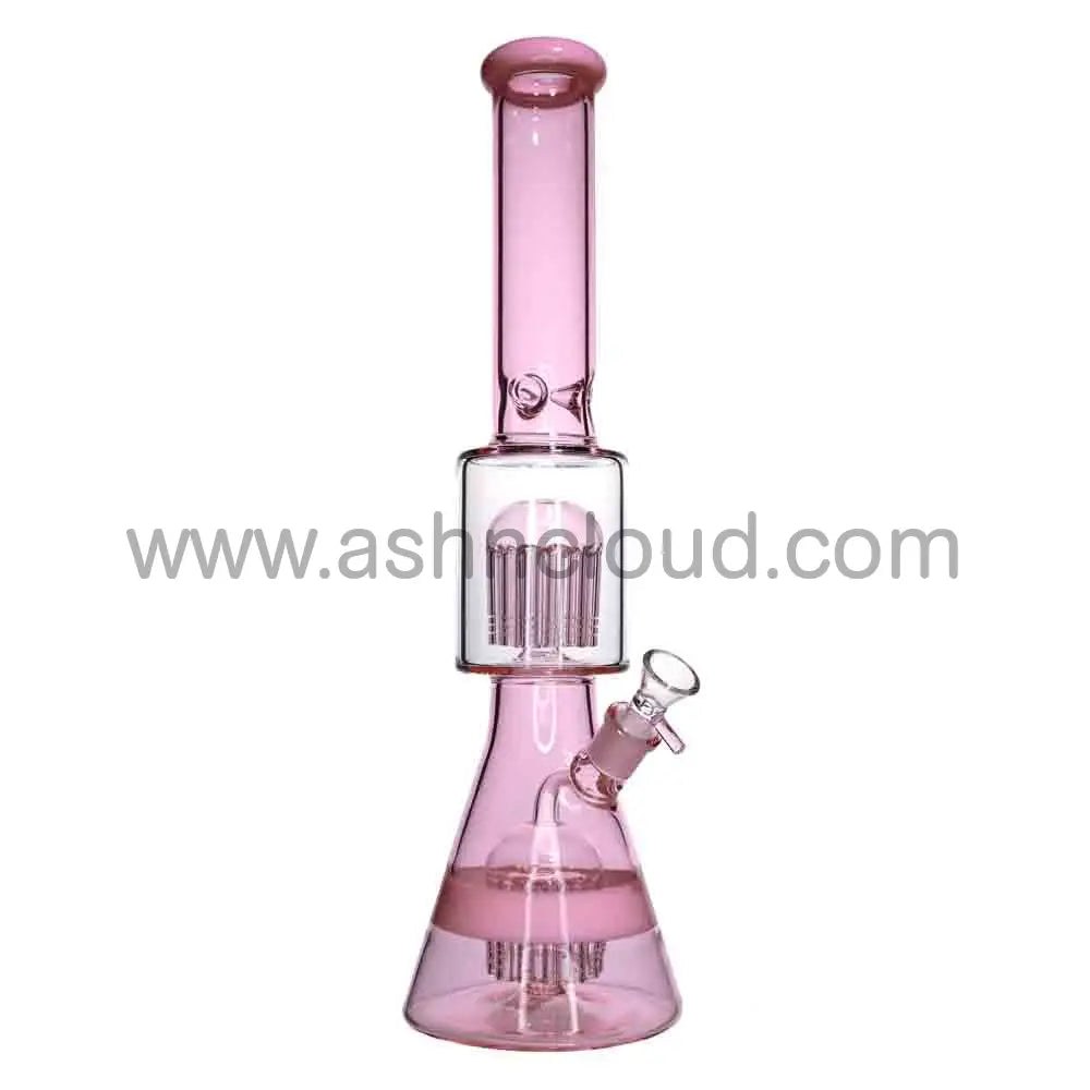 Wholesale 18-Inch Beaker Bong with Double Perc – XL Premium Borosilicate Glass