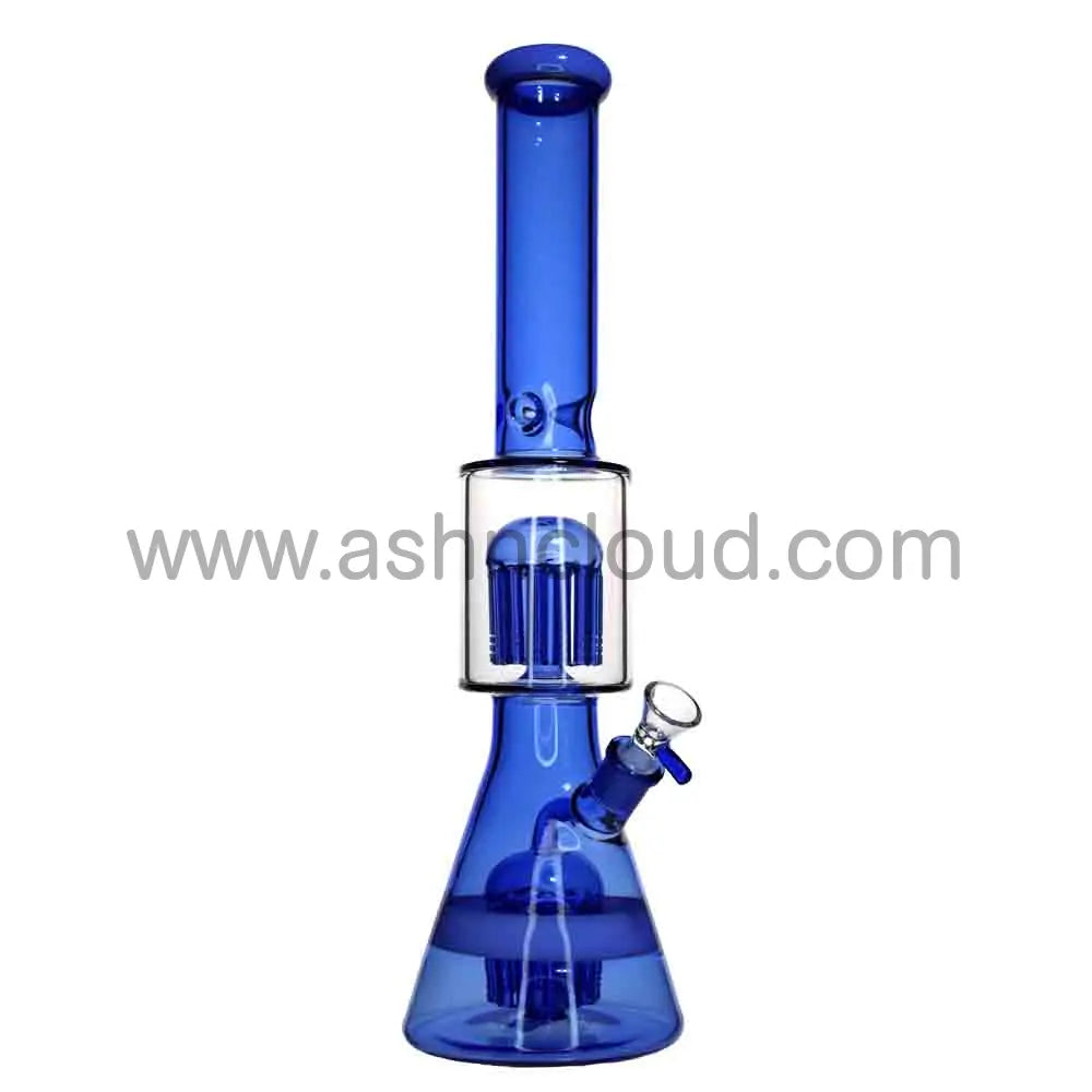 Wholesale 18-Inch Beaker Bong with Double Perc – XL Premium Borosilicate Glass