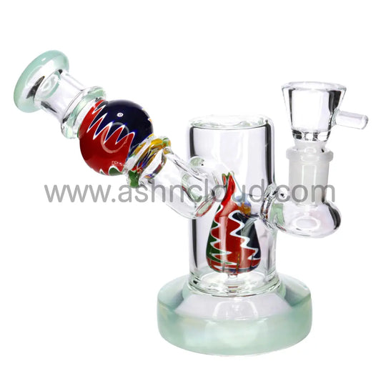 7 in - Sidecar Glass Bong Wig Wag Perc
