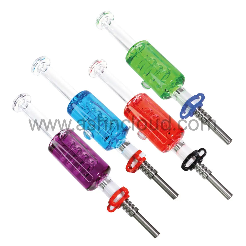 8 Inch Glass Nectar Collector, Color Percolator