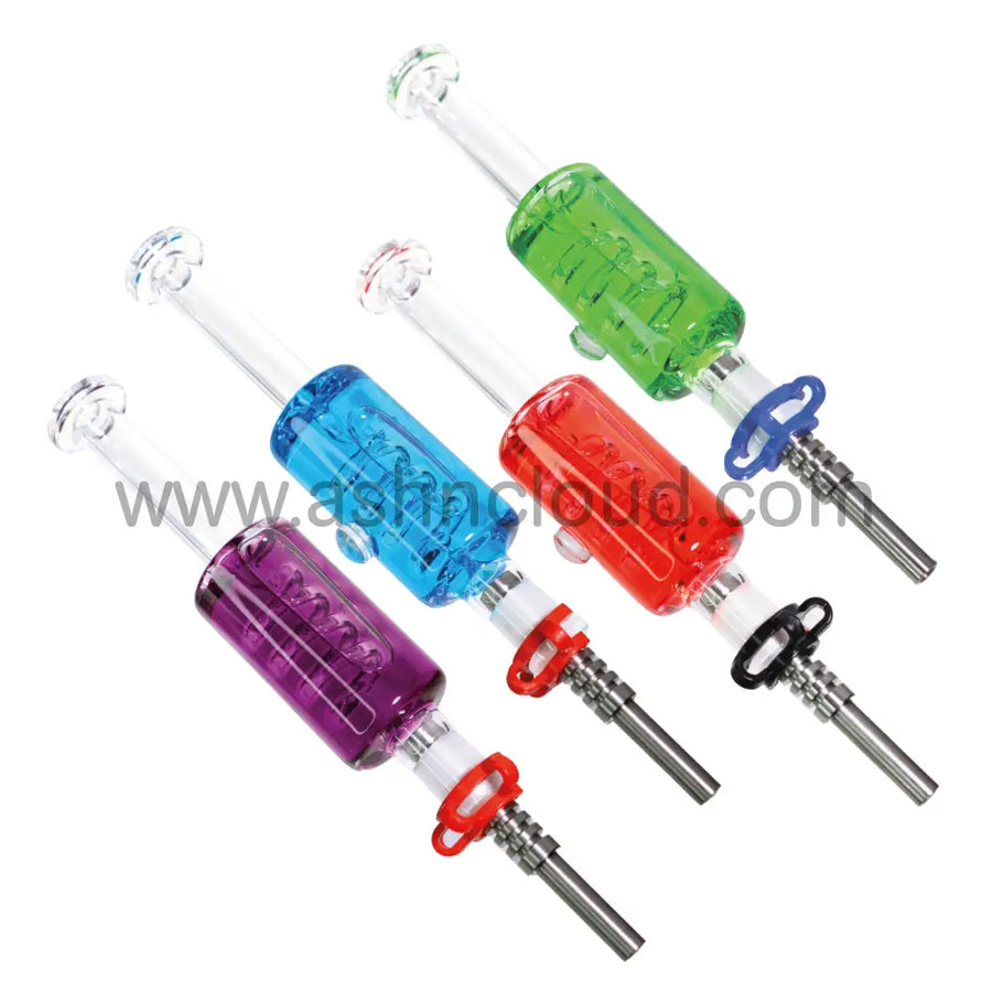 8 Inch Glass Nectar Collector, Color Percolator