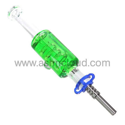 Yellow Glycerin Twisted Center Glass Nectar Collector