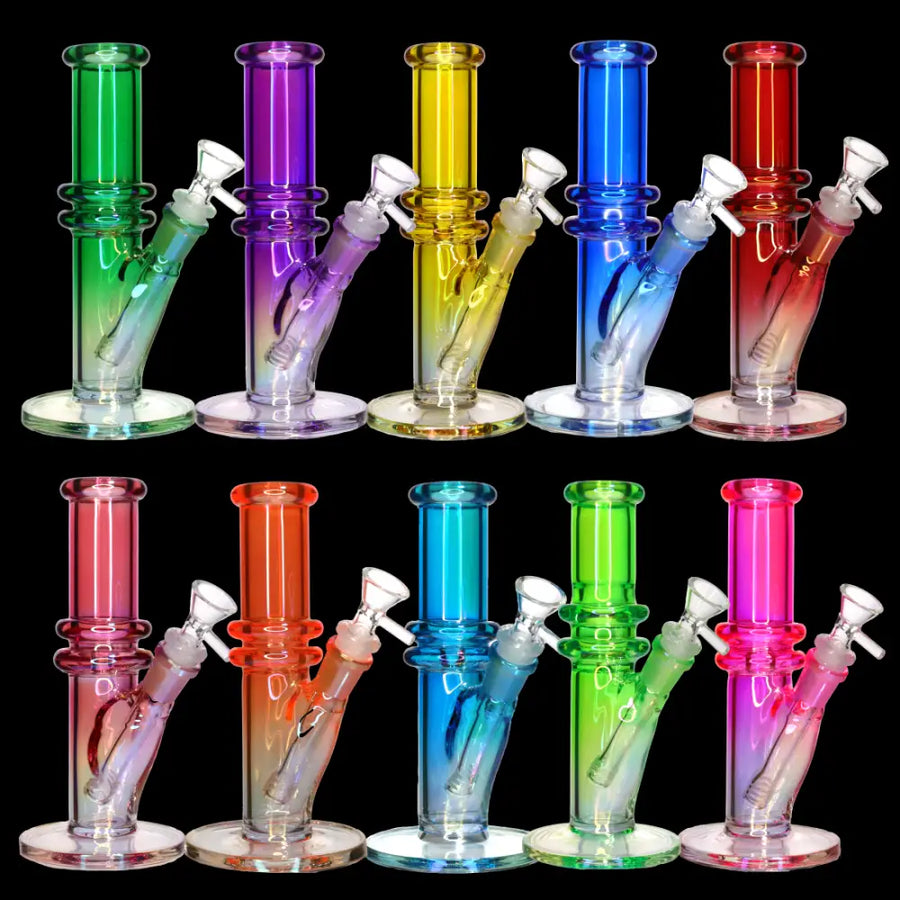 8 Inch Straight Tube Glass Bong, Heavy