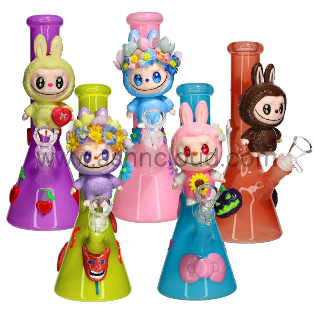Wholesale Cute Character Beaker Bongs – Colorful Cartoon Glass Water Pipes