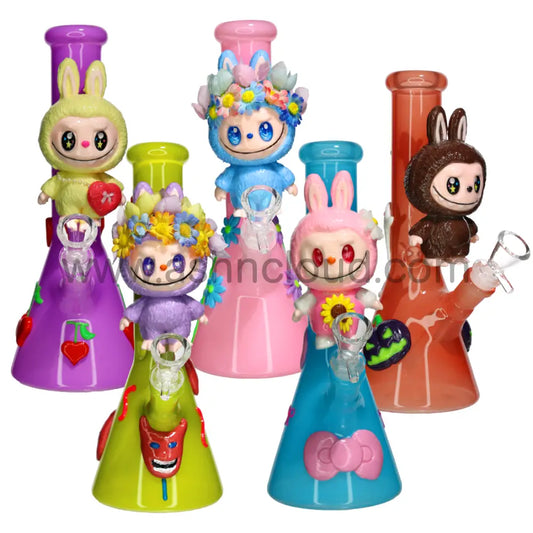 Wholesale Cute Character Beaker Bongs – Colorful Cartoon Glass Water Pipes