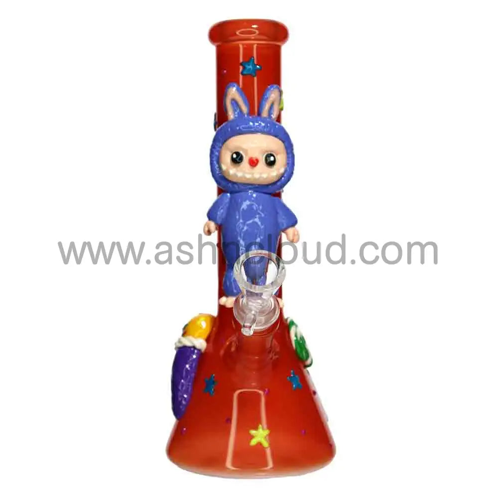 Wholesale Labubu 10” Beaker Bong – Cute Ice Cream & Stars Design Premium Glass
