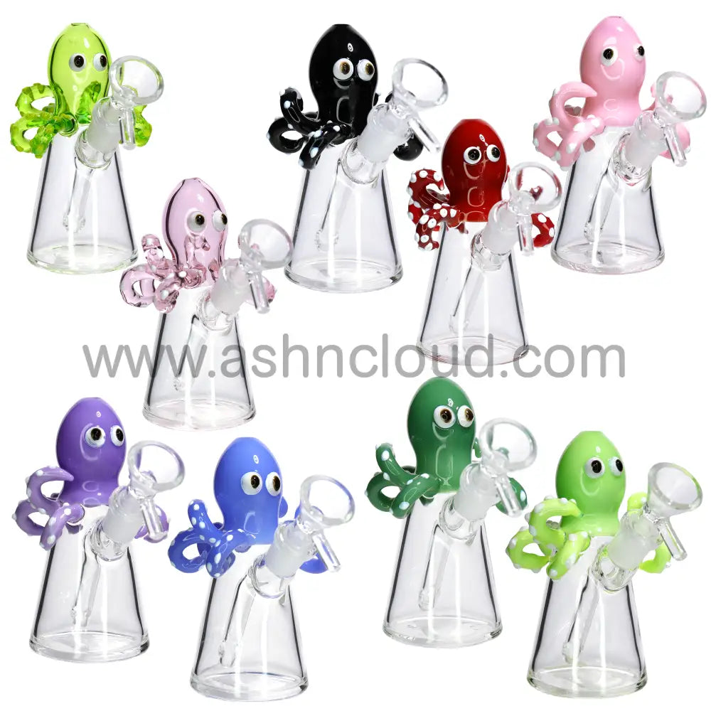 XS Octopus Mini Water Pipe – Compact 6’’ Assorted Color Accents | Wholesale