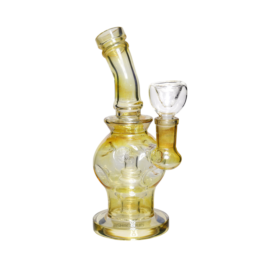 8 Inch Golden Ball-Design Mini Glass Bong